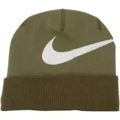 U Nk Beanie Swoosh Cuffed, Olive Canvas/Pure Platinum, Onesize,  Pannband