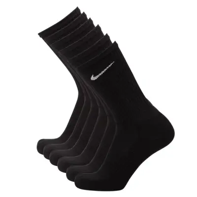 U Nk Perf Cush Crew 6pr - Bag, Black/White, M,  Nike