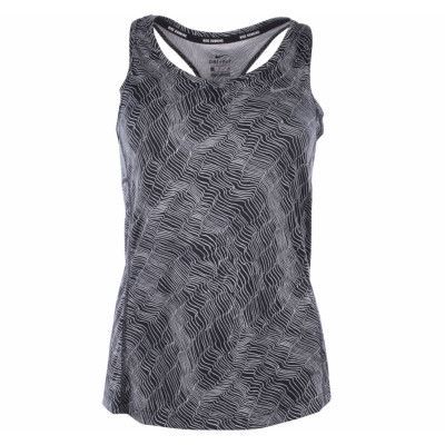 W Nk Dry Miler Tank Prnt, Black/Reflective Silv, M,  Nike