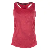 W Nk Dry Miler Tank Prnt, Lt Crimson/Reflective Silv, L,  Nike