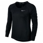 W Nk Dry Miler Top Ls, Black/Black, S,  Nike