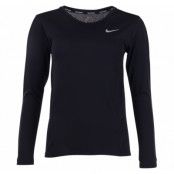 W Nk Dry Miler Top Ls Cl, Black/Black, S,  Nike