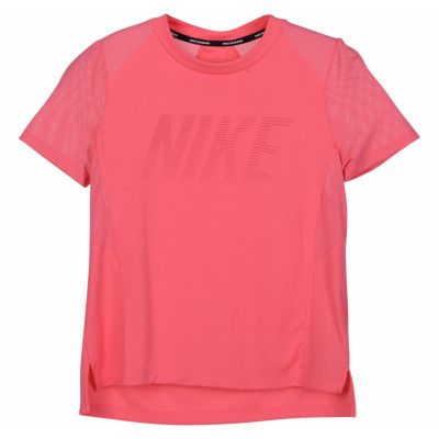 w nk dry miler top ss gx 2, sea coral/tropical pink, m,  nike