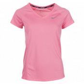 W Nk Dry Miler Top V-Neck, Bright Melon/Bright Melon, M,  T-Shirts