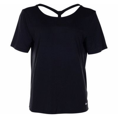 W Nk Dry Ss Top Elastika, Black/Black/White, S,  T-Shirts