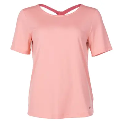 W Nk Dry Ss Top Elastika, Pink Quartz/Light Redwood/Ligh, Xs,  Löpar-T-Shirts