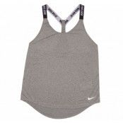 W Nk Dry Tank Elastika, Carbon Heather/Black/White, Xl,  Nike