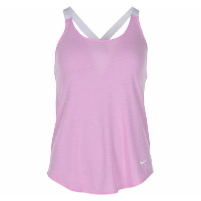 W Nk Dry Tank Elastika, Pink Rise/Htr/White/White, Xxl,  Linnen