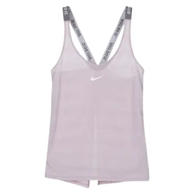W Nk Dry Tank Elstika Nike Jaq, Particle Rose/Gunsmoke/White, L,  T-Shirts
