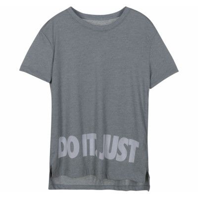 W Nk Dry Tee Hilo Jdi, Light Pumice/Clay Green/Htr, M,  Nike