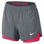 W Nk Flx Short 2in1, Cool Grey/Racer Pink/White, M, Byxor