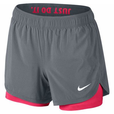 W Nk Flx Short 2in1, Cool Grey/Racer Pink/White, M,  Byxor