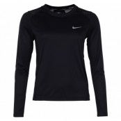 W Nk Miler Top Ls, Black, L,  Nike