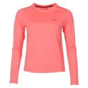 W Nk Miler Top Ls, Crimson Pulse, L,  Nike