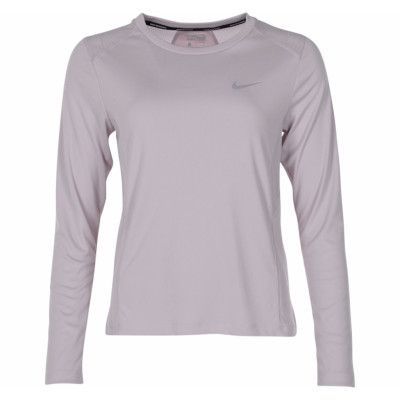W Nk Miler Top Ls, Particle Rose, Xs,  Nike