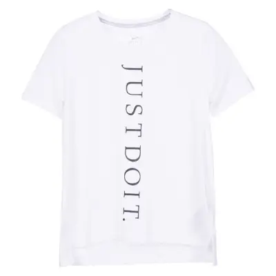 W Nk Miler Top Ss Jdi, White/Black, L,  Nike