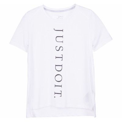 W Nk Miler Top Ss Jdi, White/Black, M,  Nike