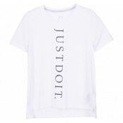 W Nk Miler Top Ss Jdi, White/Black, Xs, Nike