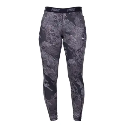 W Nk Tght Vcty Mod Floral Cam, Black/White, S,  Nike