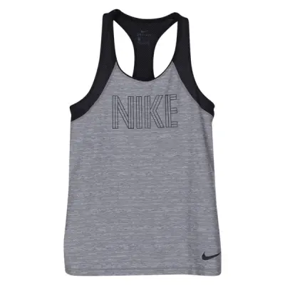 W Np Tank Nike Hthr, Carbon Heather/Black/Black, Xs,  Tränings-T-Shirts