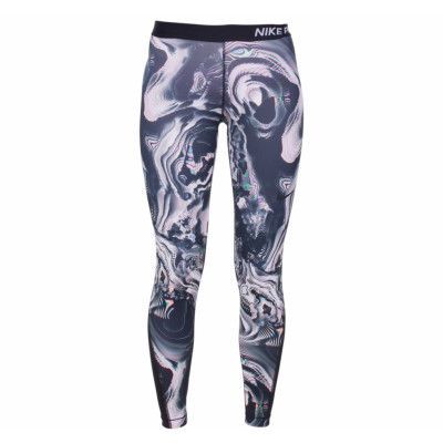 W Np Tght Coral Print, Dynamic Yellow/Black/Black, M,  Byxor