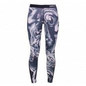 W Np Tght Coral Print, Dynamic Yellow/Black/Black, Xl, Byxor