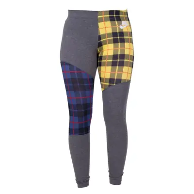 W Nsw Lggng Plaid, Charcoal Heathr/White, M,  Nike