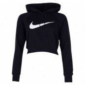 W Nsw Swsh Hoodie Crop Ft, Black/White, L, Nike