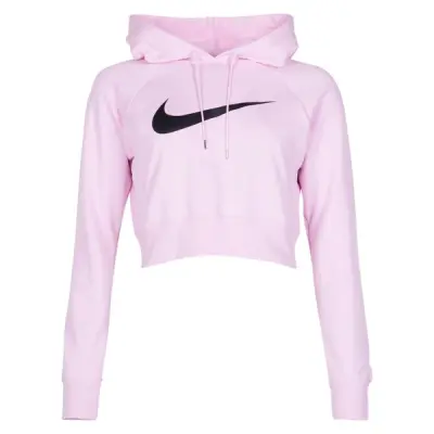 W Nsw Swsh Hoodie Crop Ft, Pink Foam /Black, L,  Nike