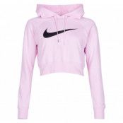 W Nsw Swsh Hoodie Crop Ft, Pink Foam /Black, M,  Nike