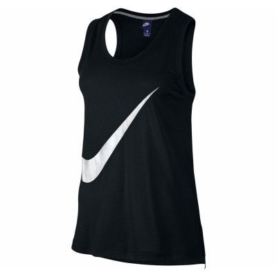 W Nsw Tank Prep, Black/White, Xl,  Nike