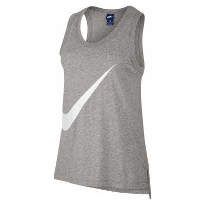 W Nsw Tank Prep, Dk Grey Heather/White, Xs,  Nike