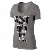 W Nsw Tee Scoop Jdi Print, Dk Grey Heather/Black, S,  Nike