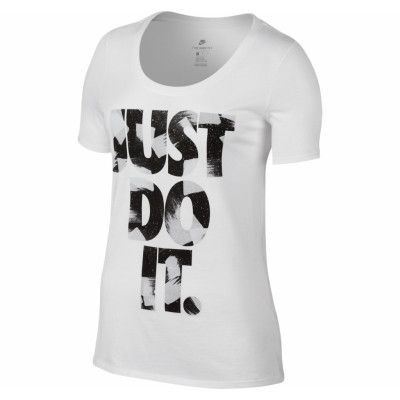W Nsw Tee Scoop Jdi Print, White/Black, M,  Nike