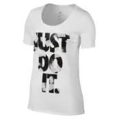 W Nsw Tee Scoop Jdi Print, White/Black, S,  Nike