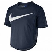 W Nsw Top Crop Swsh Msh, Obsidian/Obsidian/White, Xs,  Nike