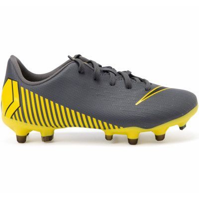 Jr Vapor 12 Academy Ps Fg/Mg, Dark Grey/Black-Dark Grey, 27