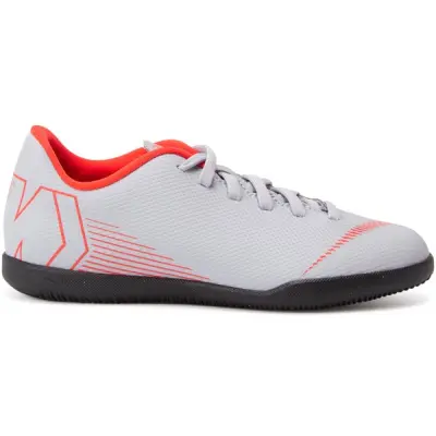 Jr Vaporx 12 Club Gs Ic, Wolf Grey/Lt Crimson-Black, 38