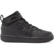 Nike Court Borough Mid 2 Littl, Black/Black-Black, 29.5