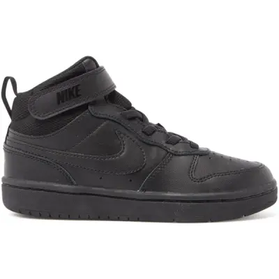Nike Court Borough Mid 2 Littl, Black/Black-Black, 30