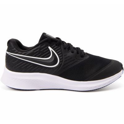 Nike Star Runner 2 Big Kids' R, Black/White-Black-Volt, 35.5