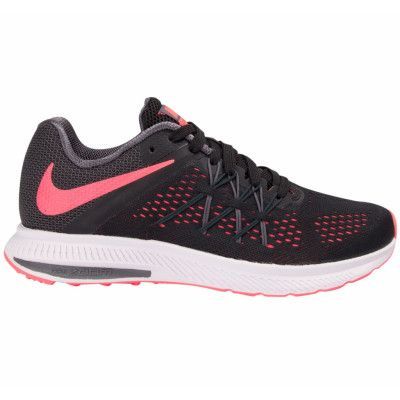 Wmns Nike Zoom Winflo 3, Black/Hot Punch-Dark Grey-Whit, 36,5