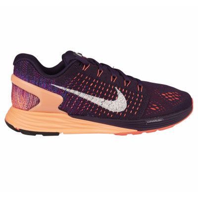 Wmns Nike Lunarglide 7, Grand Purple/White-Sunset Glow, 41