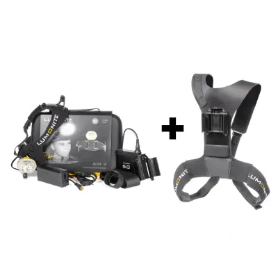 Pannlampa LUMONITE Air (v.2) - 2489 lm / Laddbar, Grundpaket + batterisele