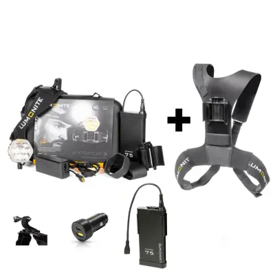 Pannlampa LUMONITE Navigator (v.2) - 4195 lm / Laddbar, PREMIUM-paket