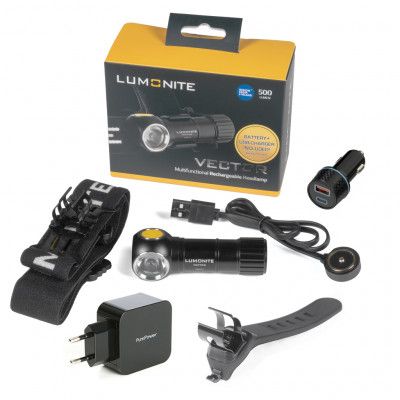 Pannlampa LUMONITE Vector, 500 lm, PREMIUM-paket