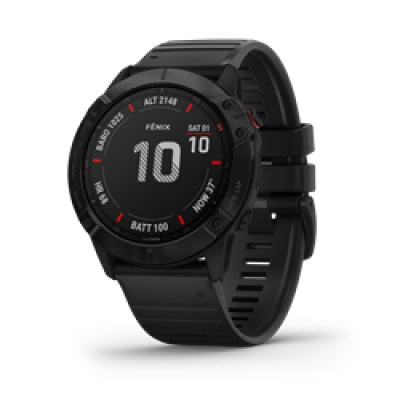 Garmin Fenix 6X Pro Black W/Black Band Gps Watch