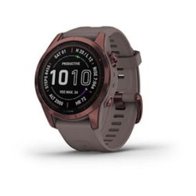 Garmin Fenix 7S Sapphire Solar, Dark Bronze Ti W/ Shale Gray Band