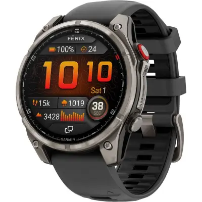 Garmin Fenix 8 Pro Amoled 47 mm   Titanium with Graphite/Black Silicone Band