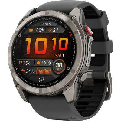 Garmin Fenix 8 Pro Amoled 51 mm   Titanium with Graphite/Black Silicone Band